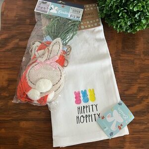 Easter Kitchen Towel with Bunny Design